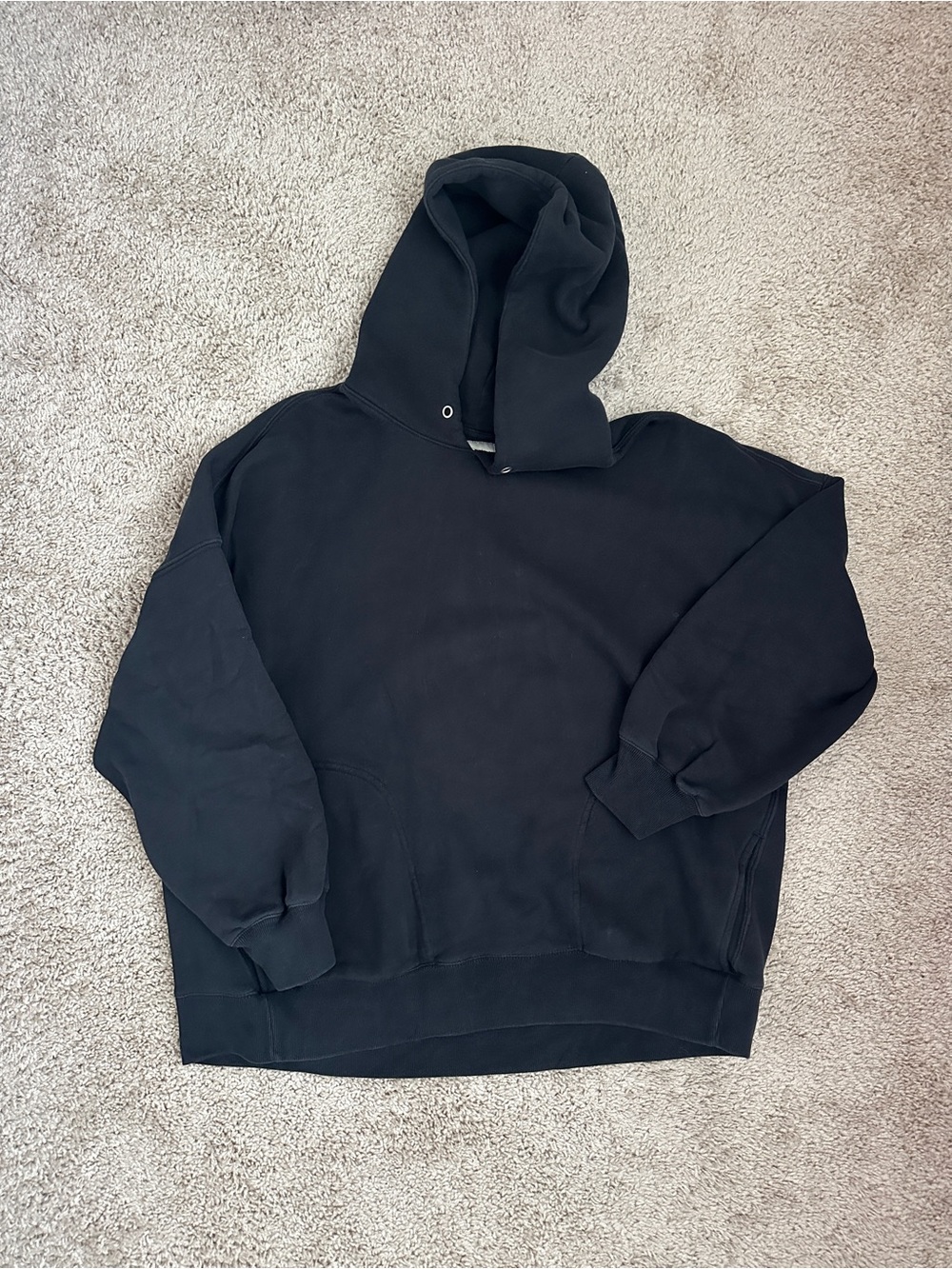 Abercrombie Soft A&F Max Essentials Black Hoodie L